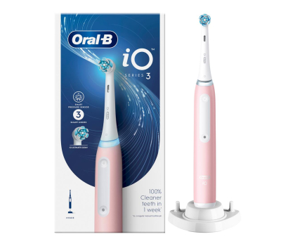 Szczoteczka elektryczna Oral-B Szczoteczka magnetyczna iO3 (pudrowy róż)